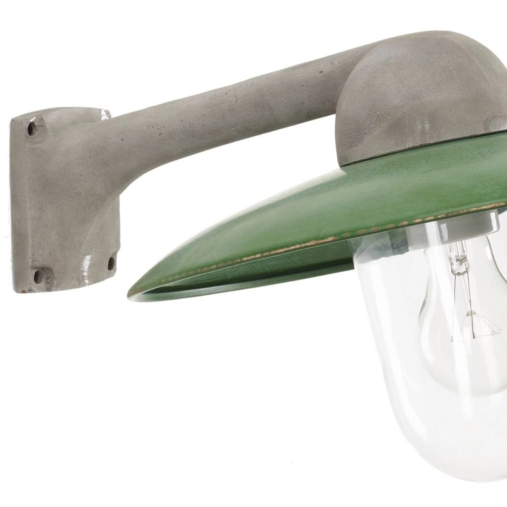 Industry outdoor lamp Fabrique metallic gray with retro green KS Verlichting 8714732119696