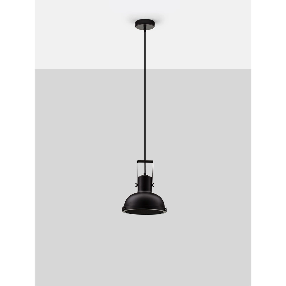 Pendant lamp Ruvi 1-light black Lyora 5212017446329