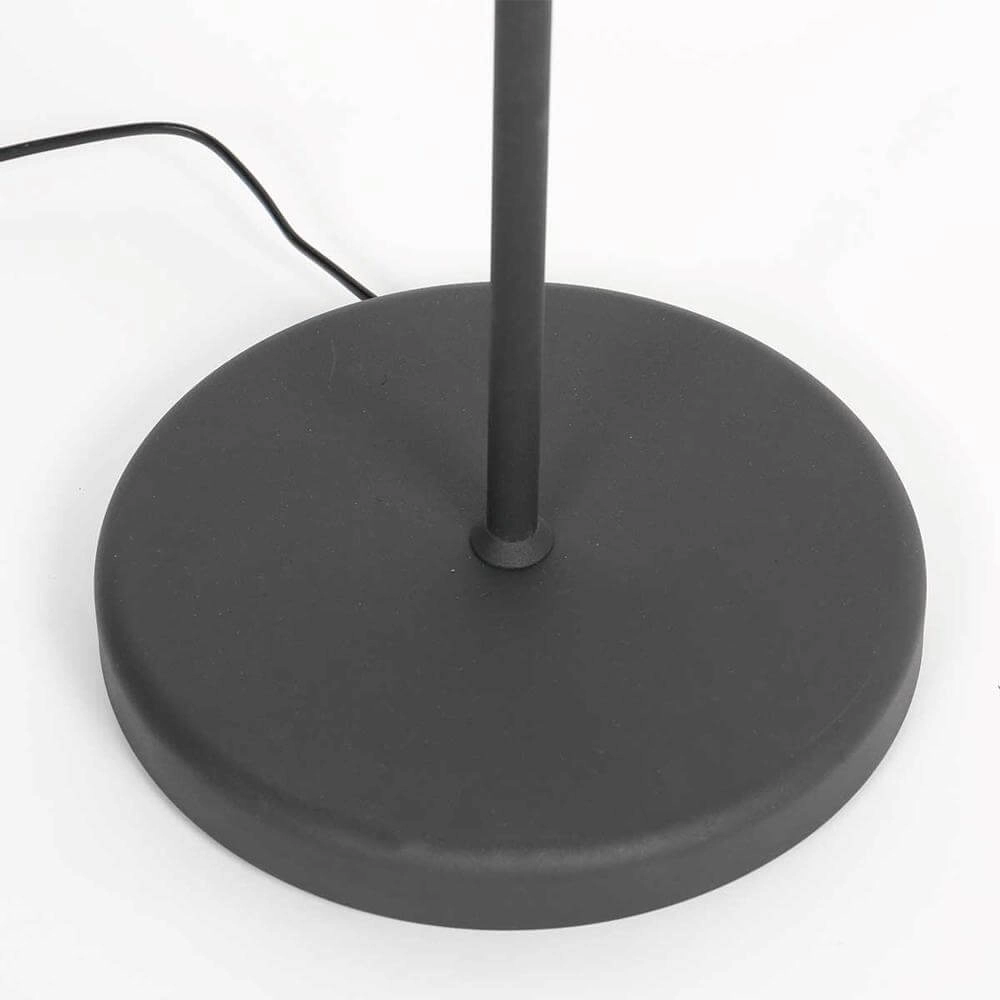 Floor lamp Bella black with straw shade Steinhauer 8712746174595