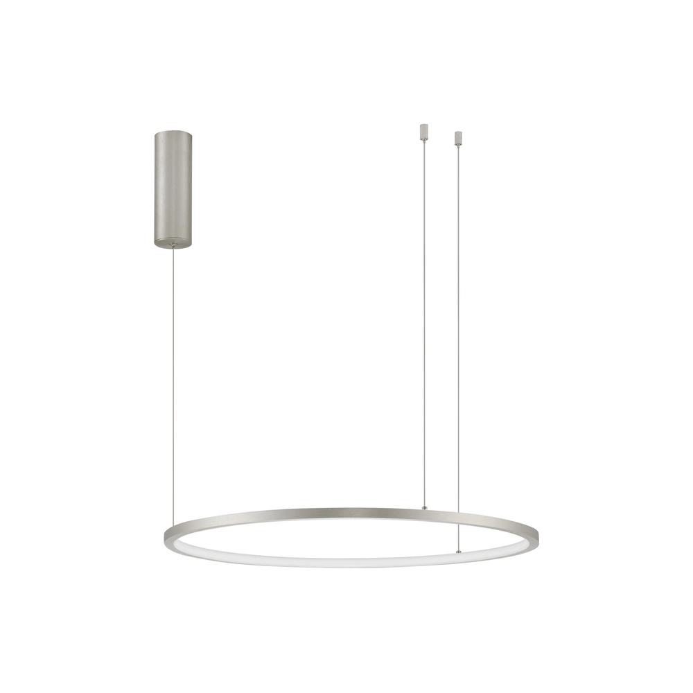 Round pendant lamp Tarquin silver grey Ø 60cm Lyora 5212017438287