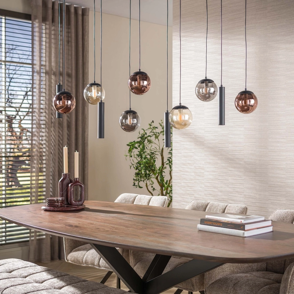 Hanglamp design Orb zwart 11-lichts Lyora 8716803514966