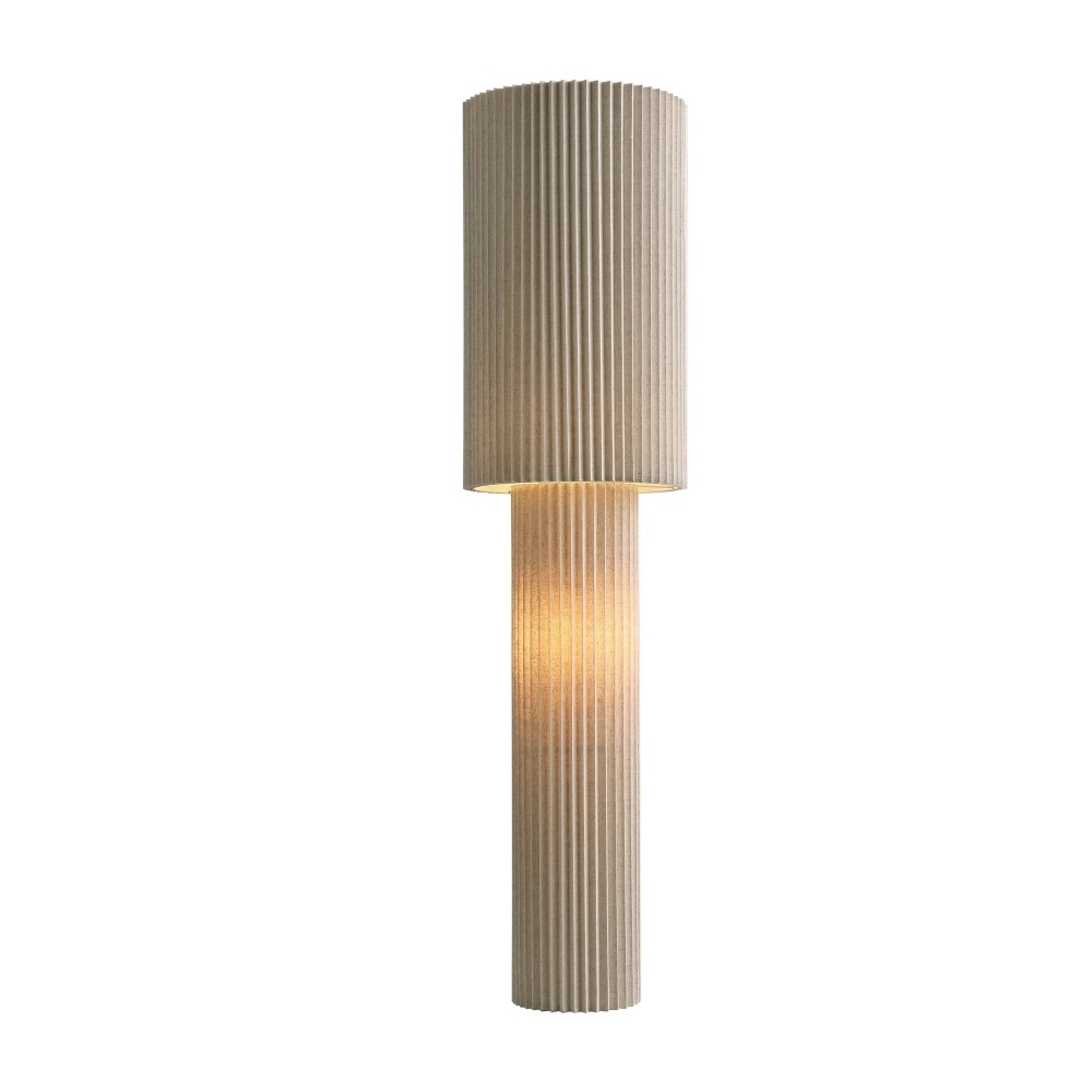 Linen floor lamp Renate 140cm
