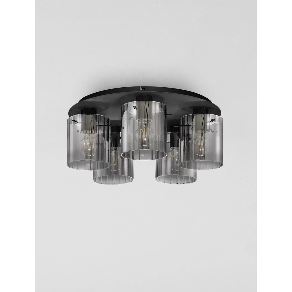 Design ceiling lamp Mirbi 5-light black Lyora 5212017468468