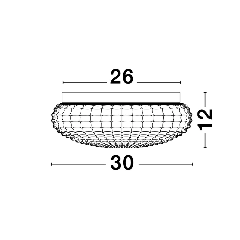 Ceiling lamp Clam white glass Lyora 5212017419460