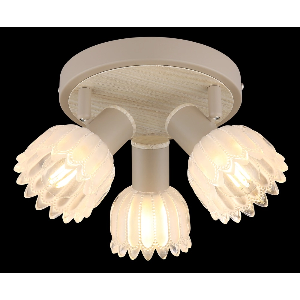 3-light ceiling spotlight Planta sand brown Globo 9007371572939