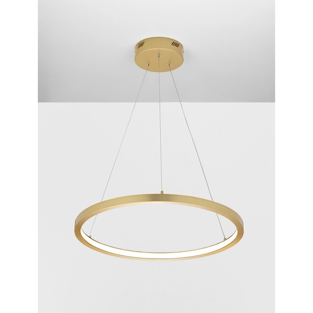 Golden pendant lamp Empatia design single