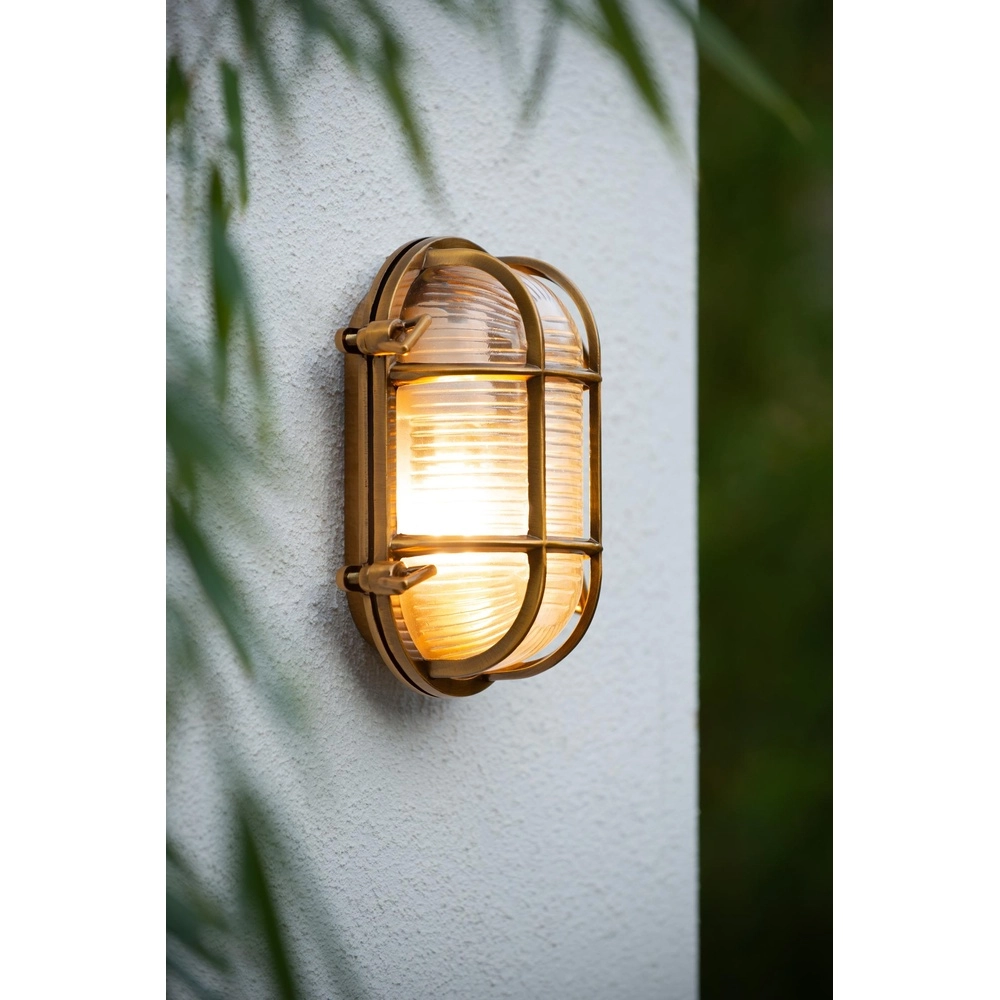 Bullseye Wall Lamp Dudley IP54 gold Lucide 5411212114884
