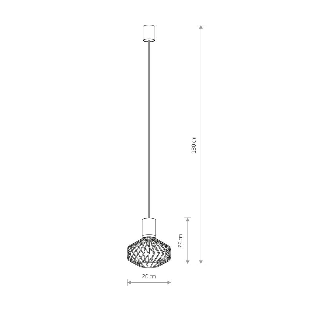 Wire lamp Pico black with gold Lyora 5903139886291