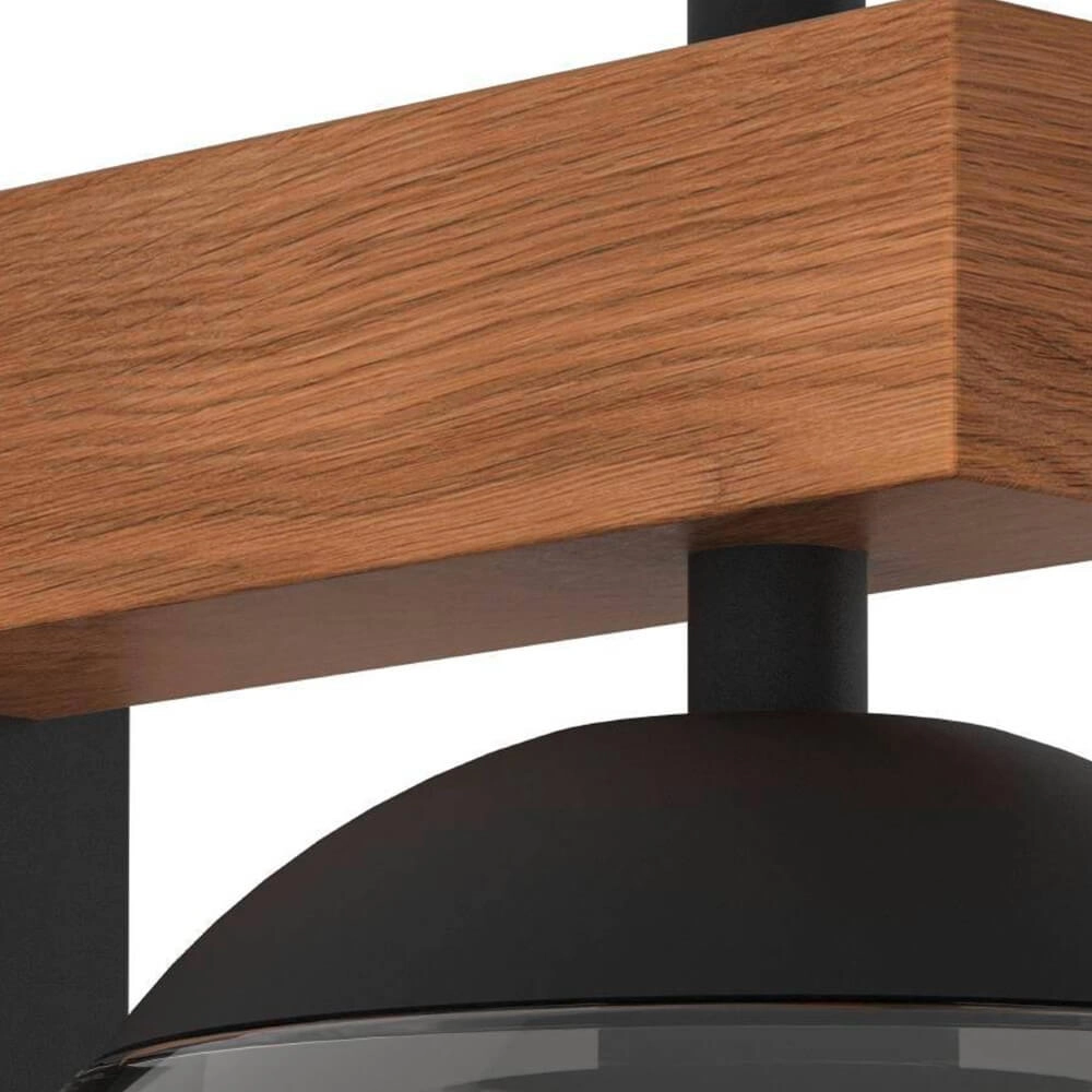 Sphere outdoor lamp Bufalata Wood with smoke glass Eglo 9008606261765