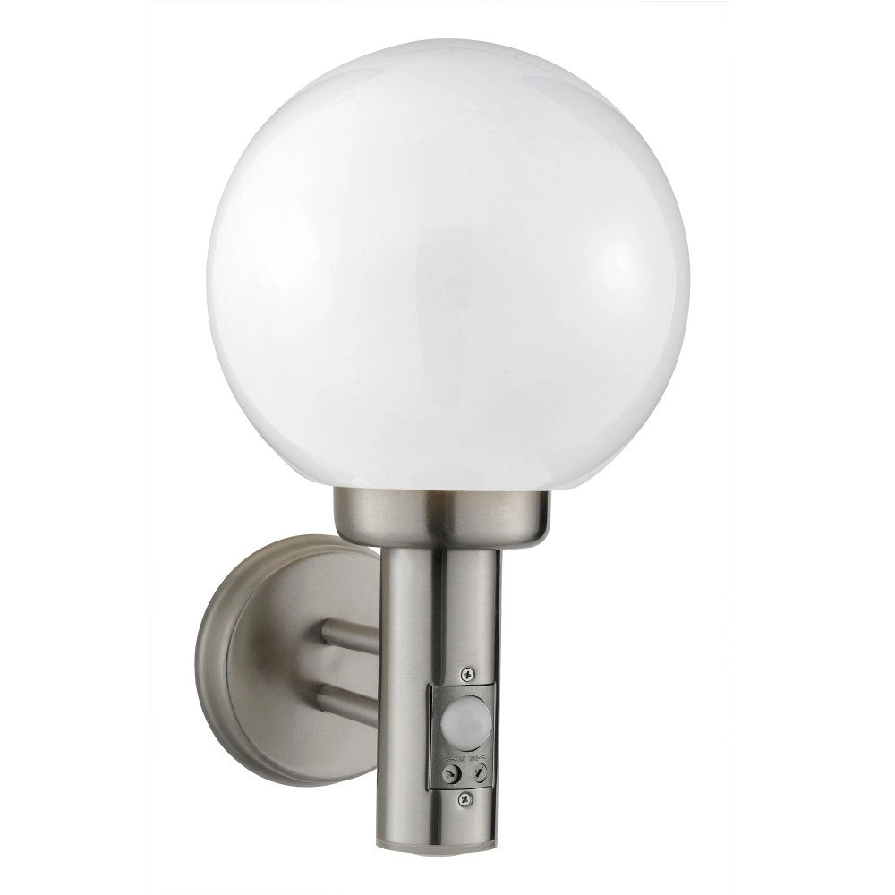 Stainless steel wall lamp Orb with sensor