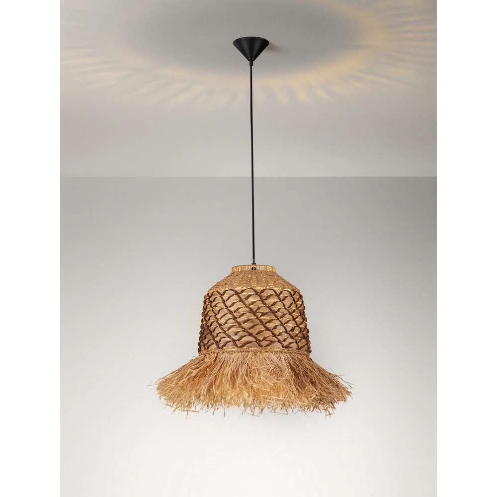 Straw lamp Sorello brown