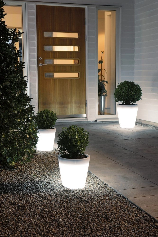 LED flower pot Assisi LED 28cm - 2.5w - white KonstSmide 7318307453003