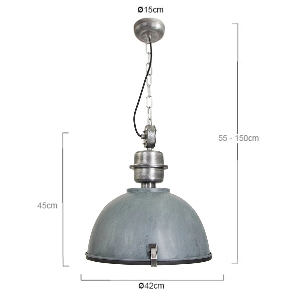 Pendant lamp Bikkel antique gray Steinhauer 8712746100273