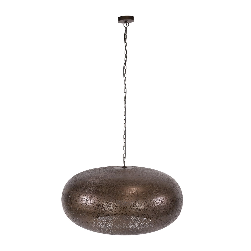 Landelijke hanglamp Cielo antiek koper Ø 90cm Lyora 8716803514980