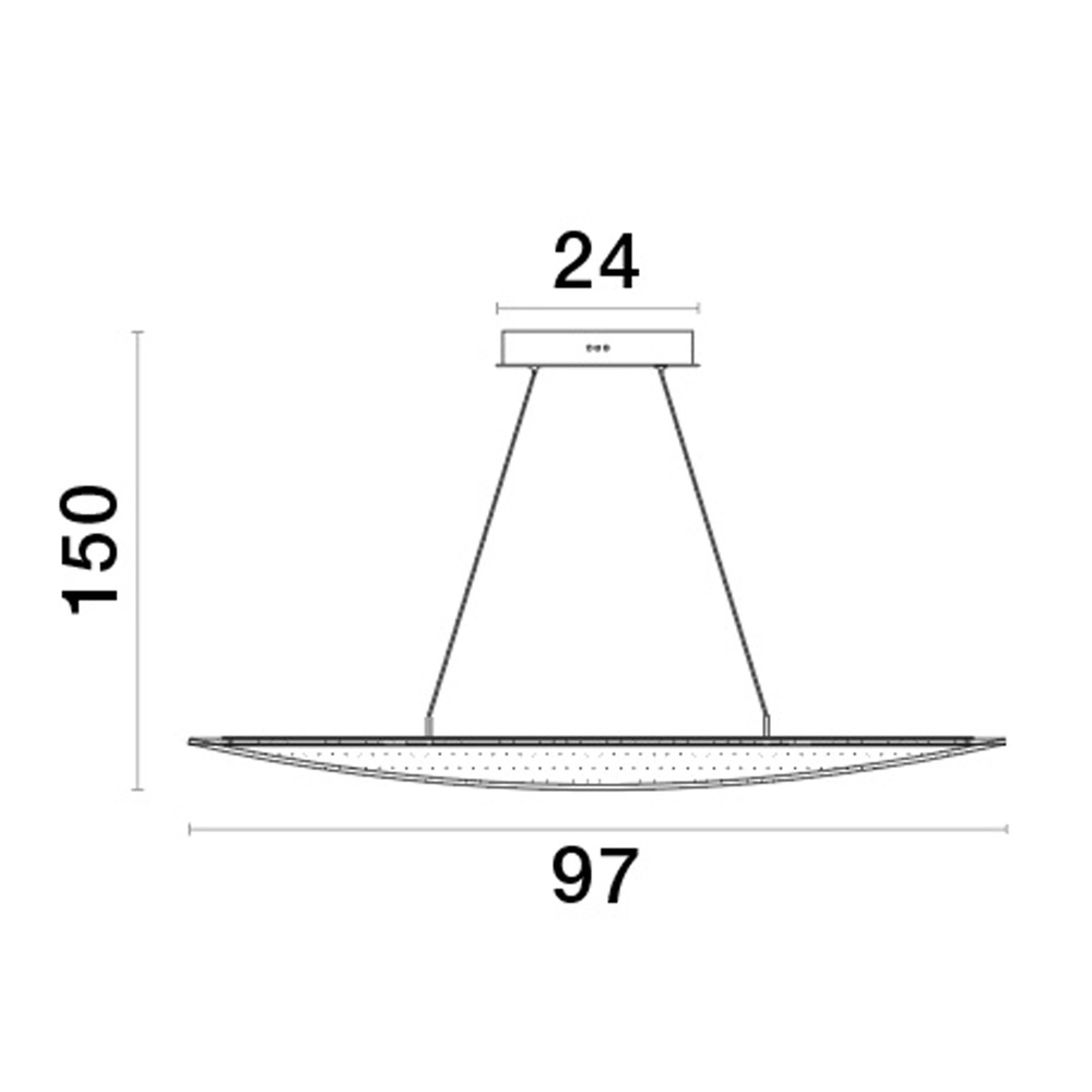 Pendant lamp Agos gold with plastic wide Lyora 5212017439413