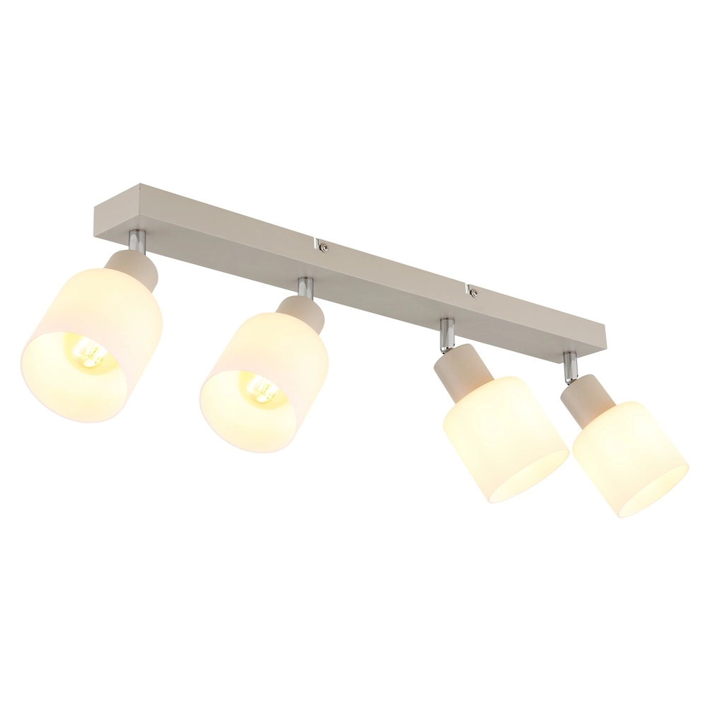 4-light ceiling spotlight Trent sand brown