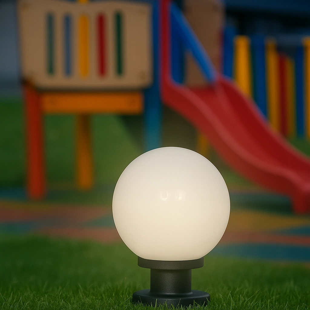 Bulb lamp Bolano 31,5cm. pedestal opal Lyora 8716803507777
