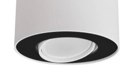 White surface-mounted spotlight Set with black Lyora 5903139889896