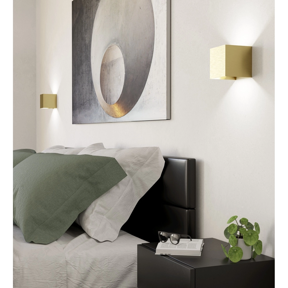 Led wall spot Valmontone Up & Down - Brushed Gold Eglo 9008606315987