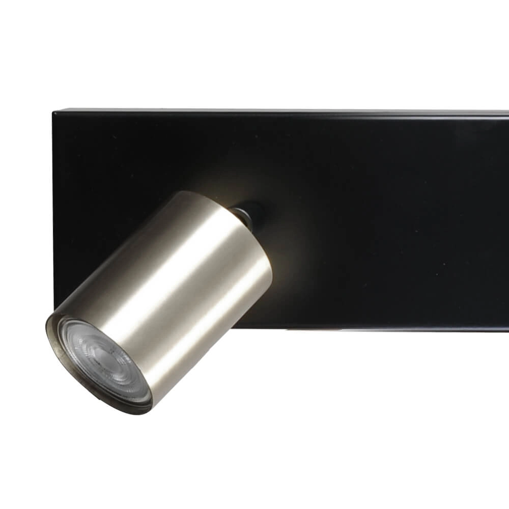 Black ceiling lamp Bounce with 2 nickel spots Masterlight 8718121219943