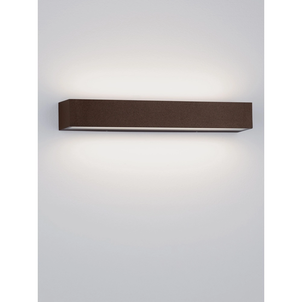 Sleek wall lamp Lane rust brown 36cm - 28W Lyora 5212017496836