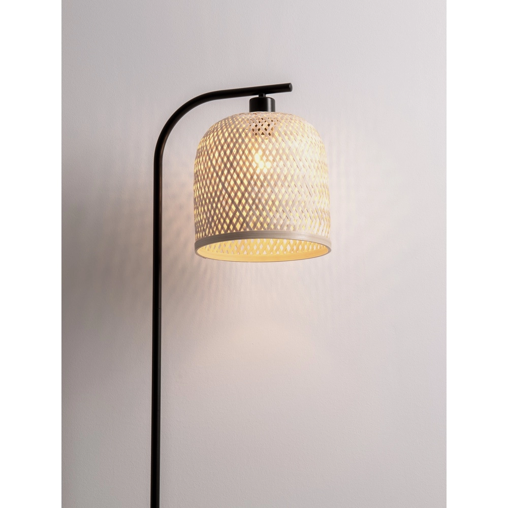 Floor lamp Intra black with bamboo cap Lyora 5212017454836