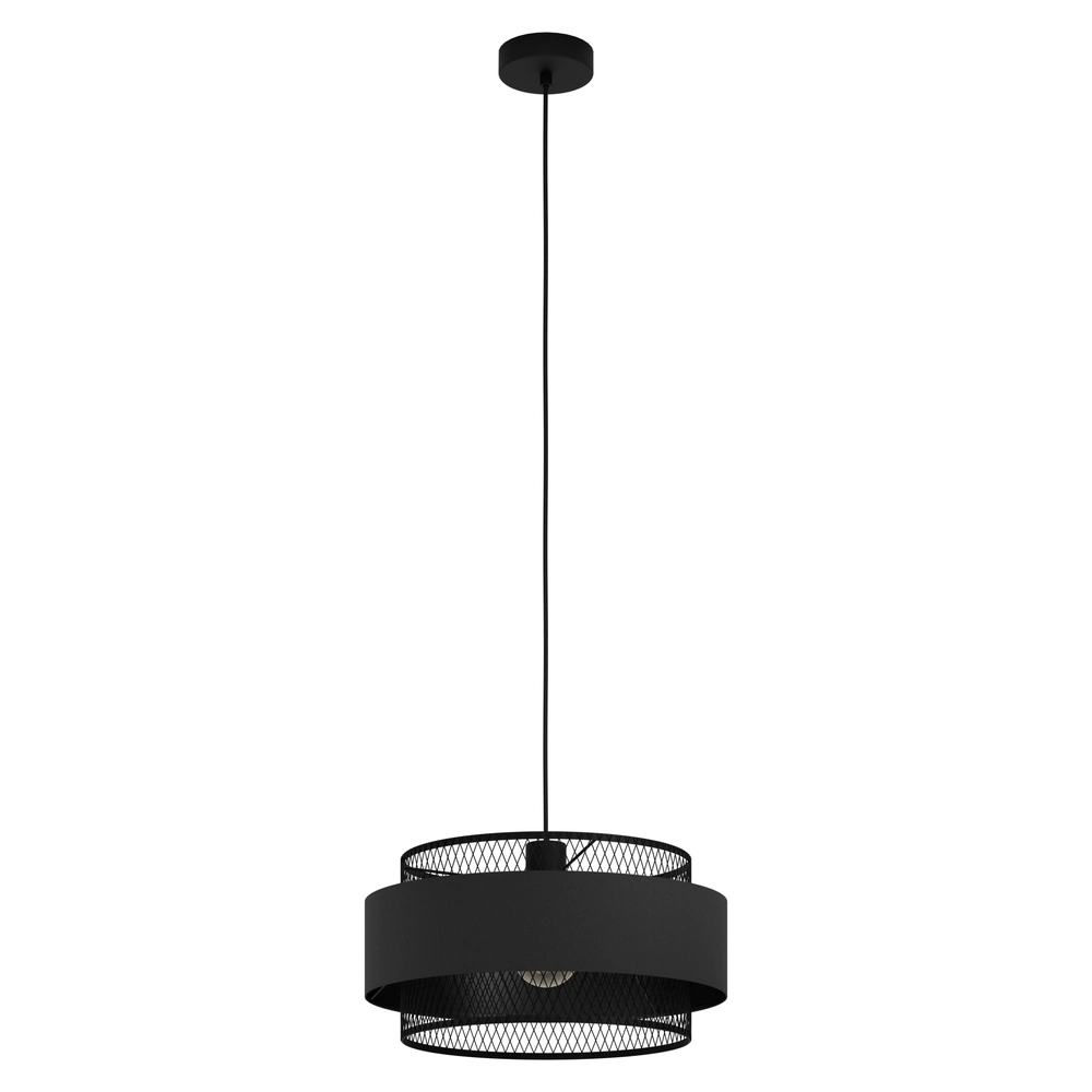 Black pendant lamp Bazely Ø 40cm - 1x E27