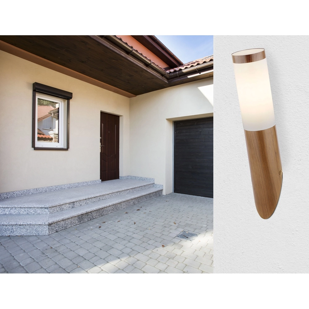 Outdoor lamp Boston wood with white Globo 9007371420131