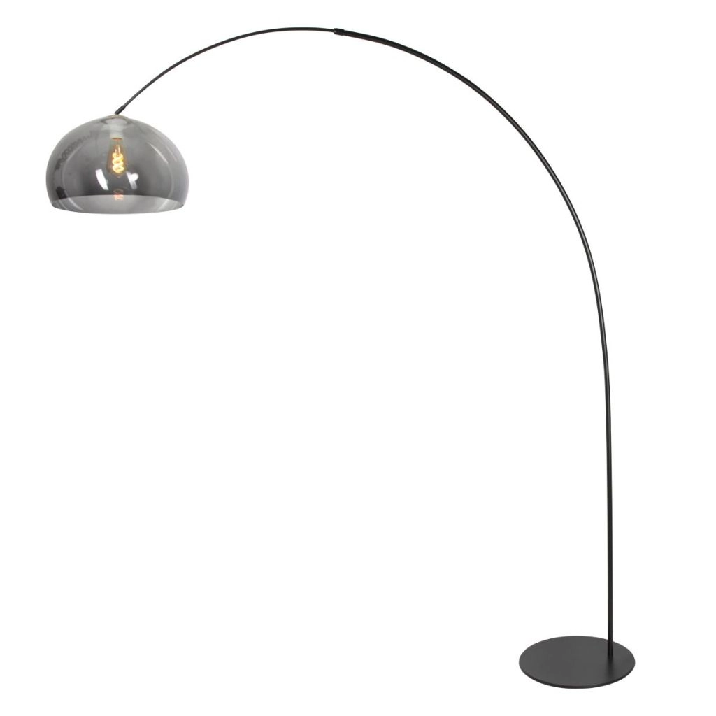 Black arc lamp Curve with smoke glass Steinhauer 8712746190595