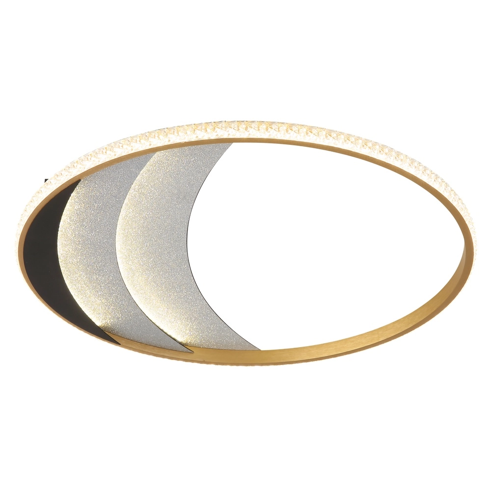 Unique ceiling lamp Constance black with gold Ø 52cm Globo 9007371572847