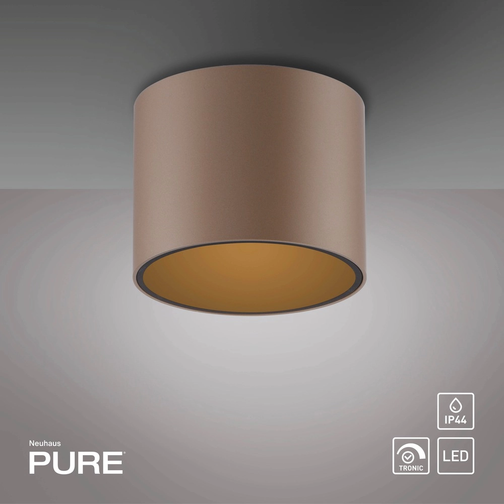 Ceiling surface-mounted spot Pure Point Ø 11cm - bronce Paul Neuhaus 4012248395653