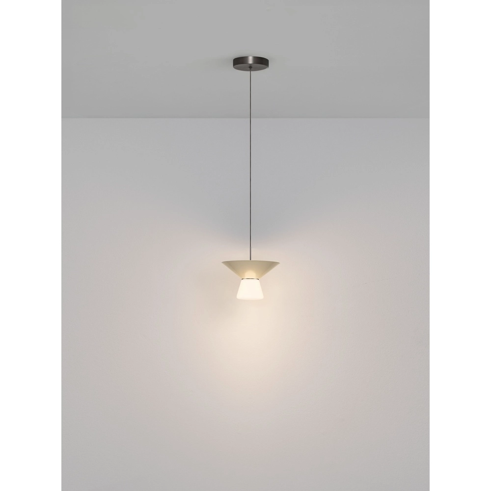 Design pendant lamp Baris white with grey Ø 22cm Lyora 5212017495273