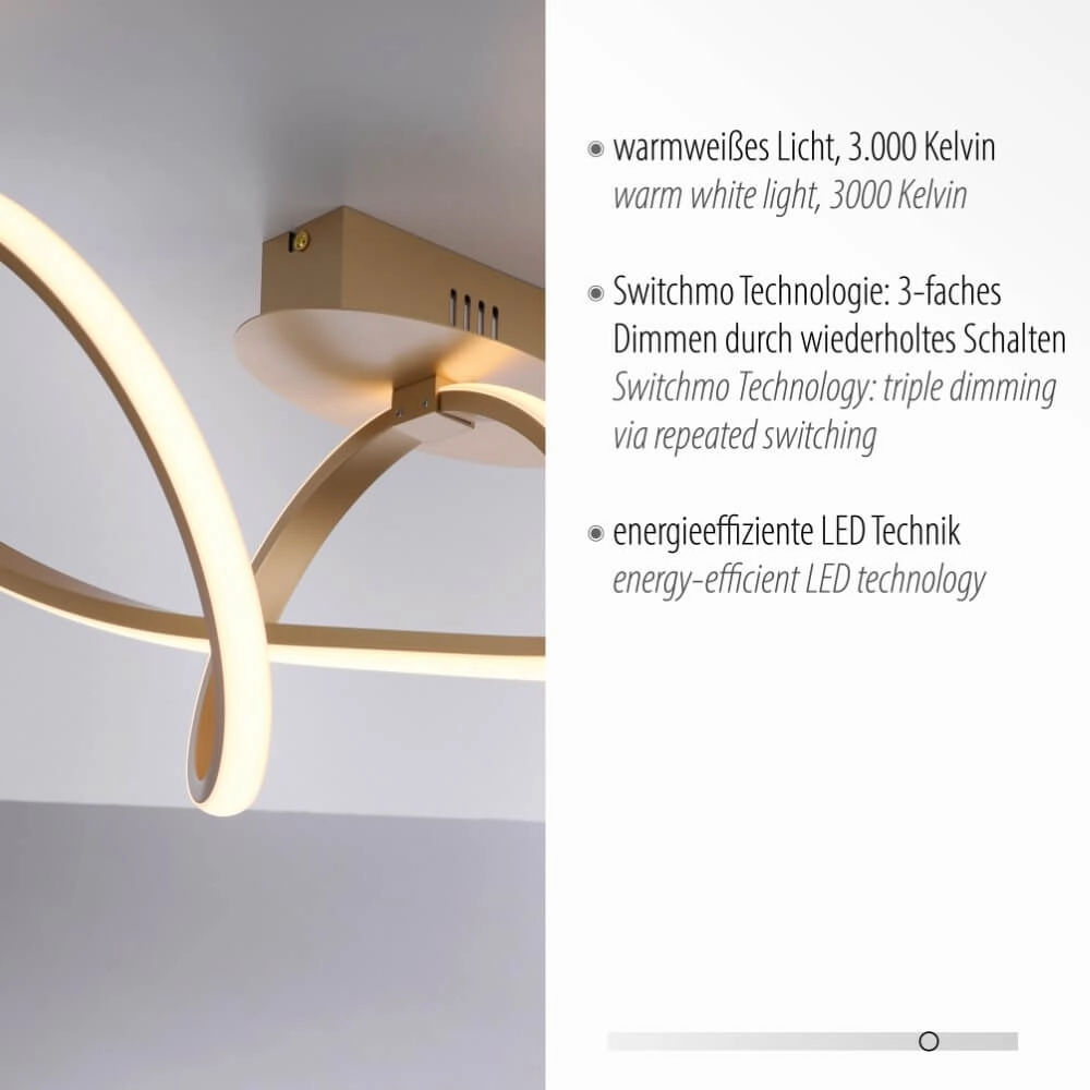 Design ceiling lamp Maria brass Just Light 4043689985585