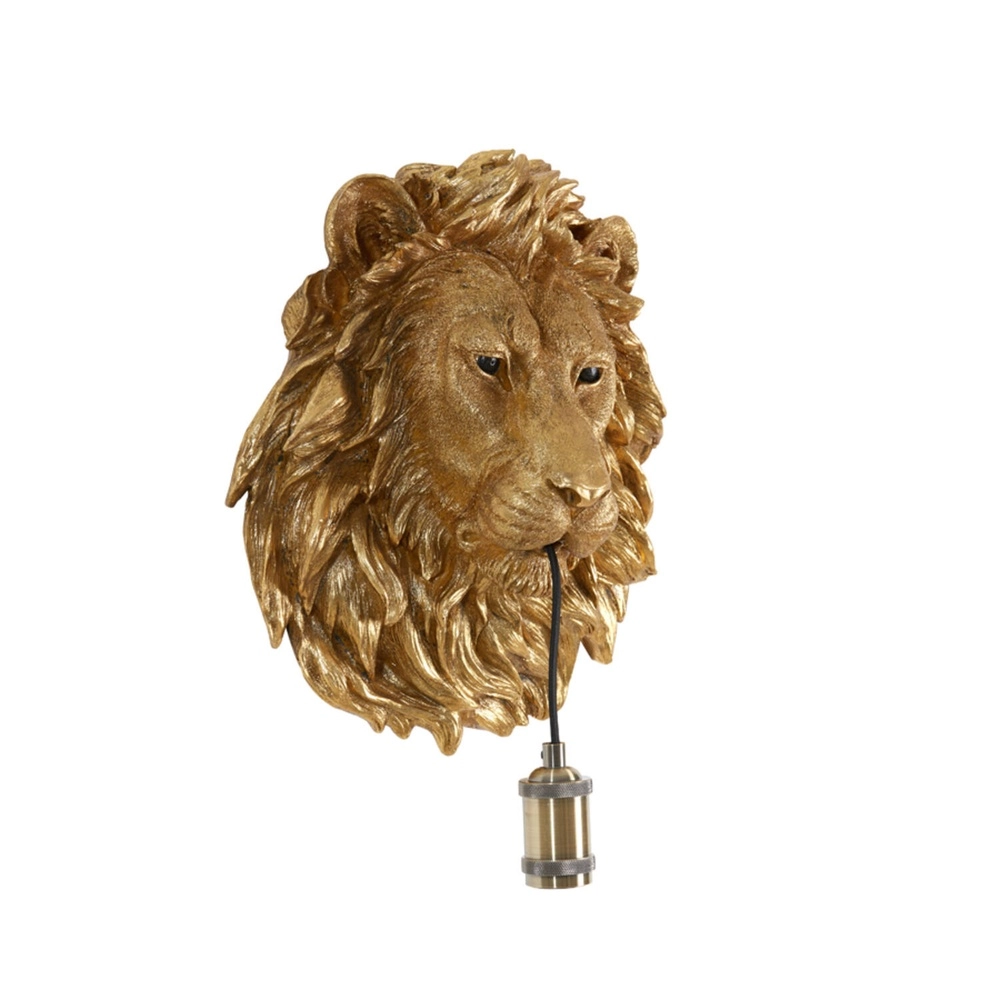 Wall lamp Lion bronze lion