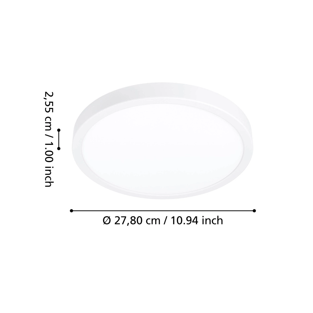 Ceiling light IP44 Fueva 6-Z round - white - Ø 27,8cm Eglo 9008606330553