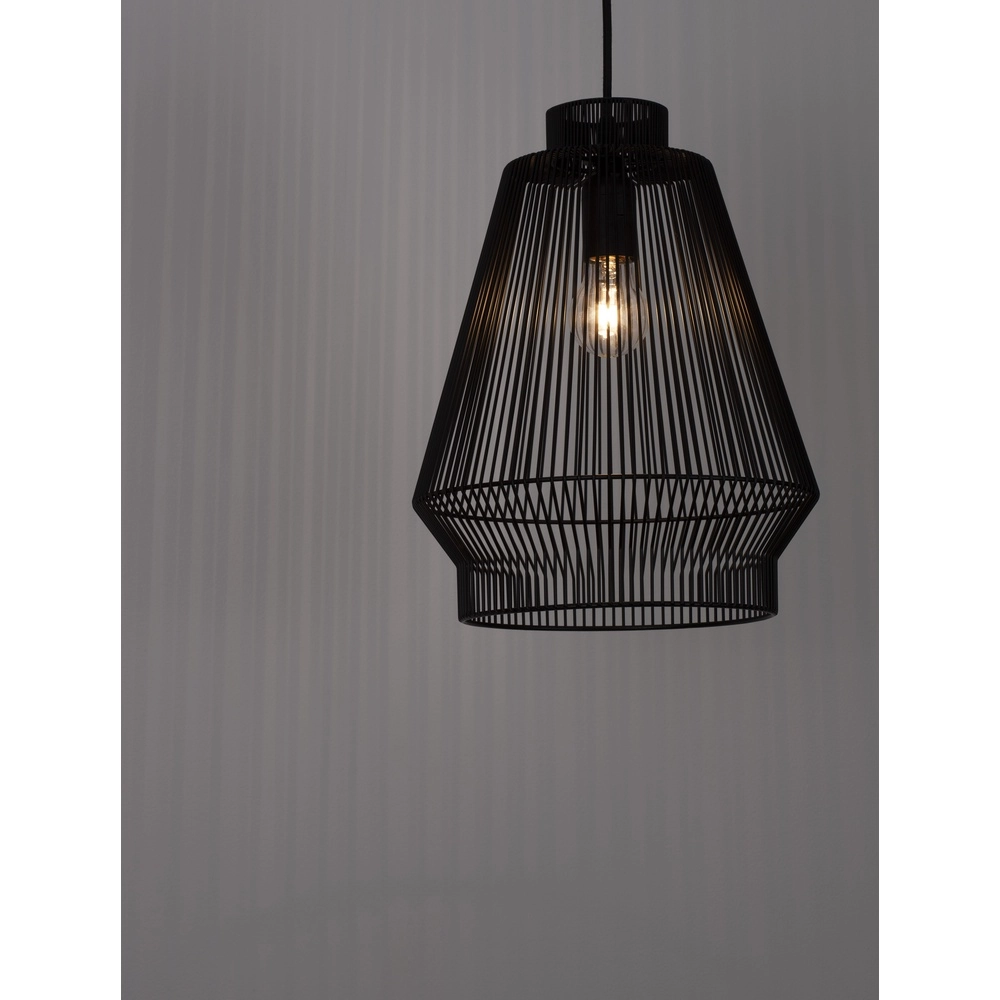 Bohemian pendant lamp Bredo Ø 27.5cm black Lyora 5212017438898