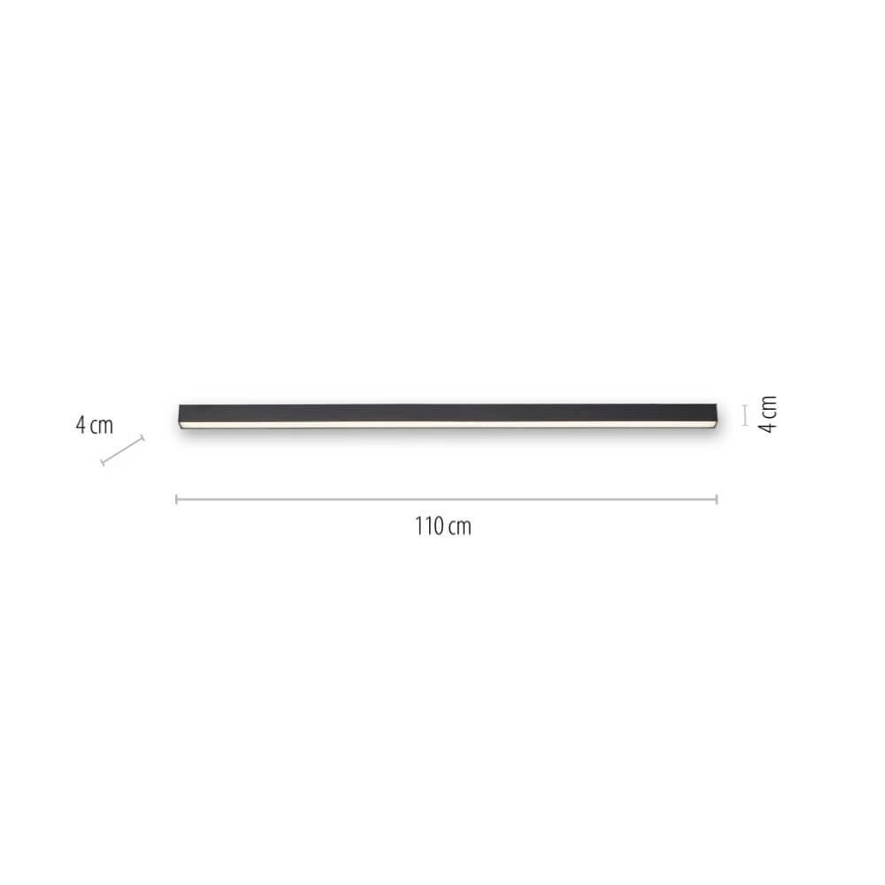 Sleek ceiling lamp Pure Lines Straight anthracite Paul Neuhaus 4012248357903