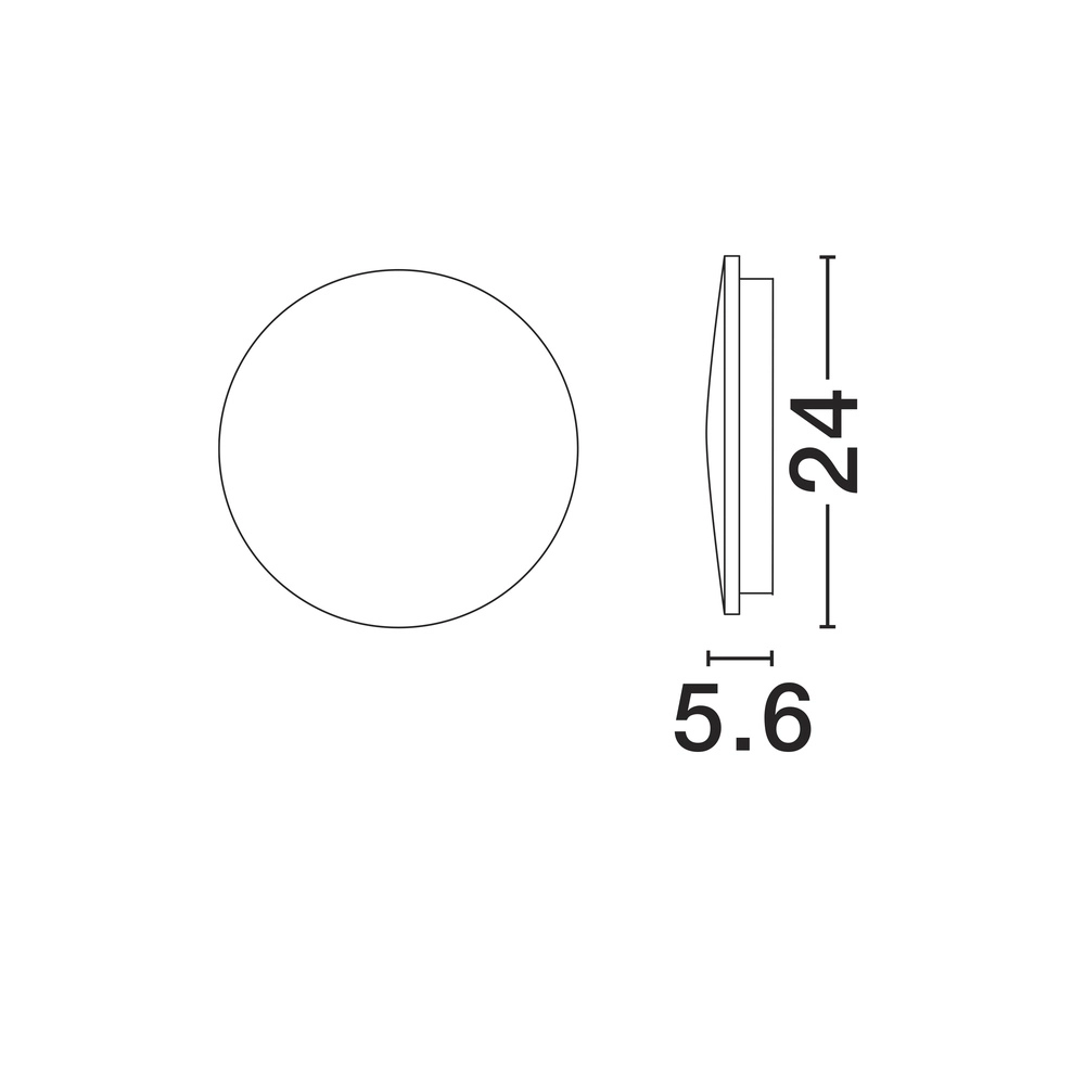 Round wall lamp Copper black Ø 24cm Lyora 5212017447364