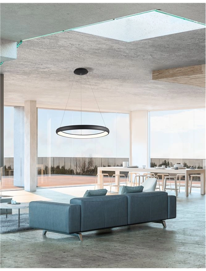 Design pendant lamp Albi black Ø 61cm Lyora 5212017416872