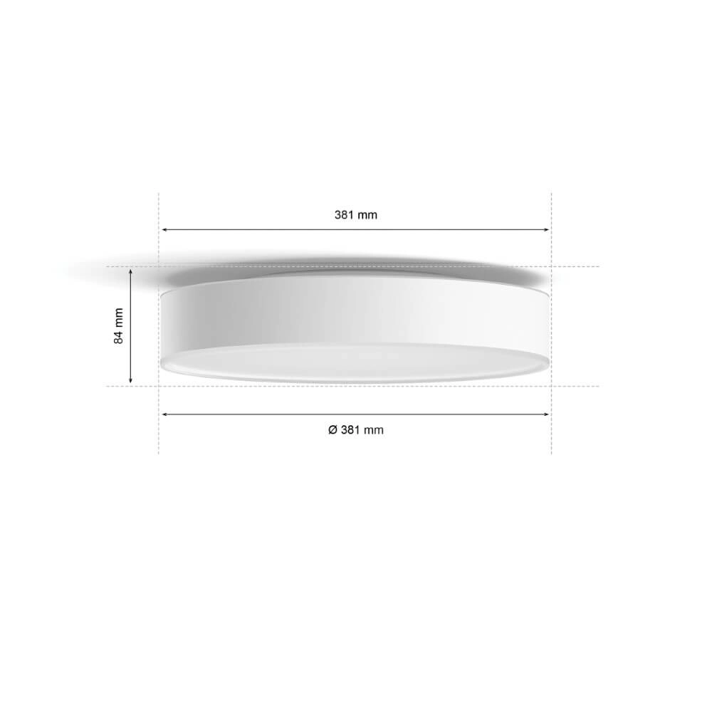 Ceiling light Hue Enrave M - White Ambiance Ø 38.1cm white Philips 8718696176436
