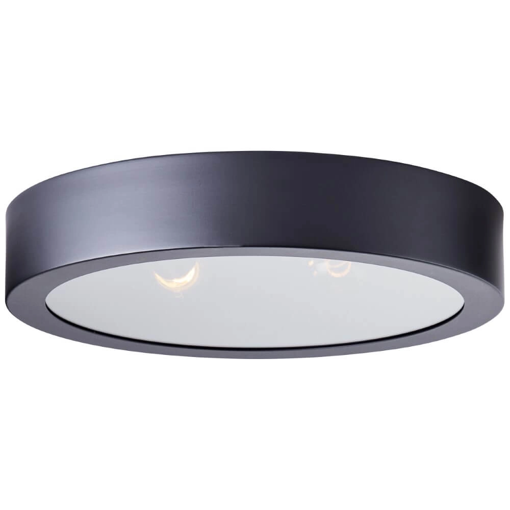Black ceiling lamp Sandros Ø 31cm with glass