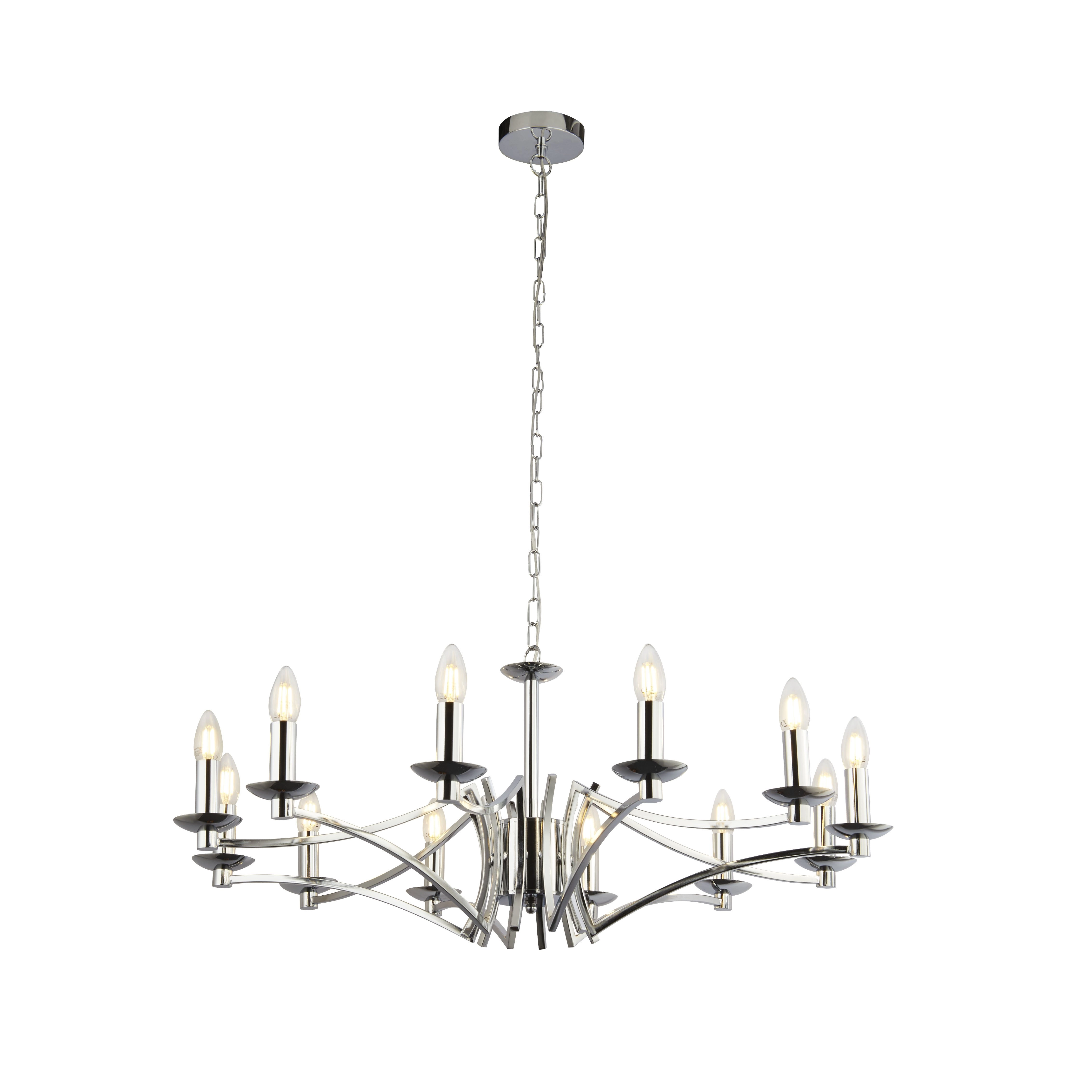 12-light chandelier Ascot Searchlight 5053423174174