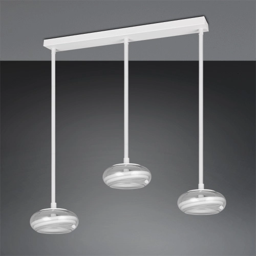 3-light design pendant lamp Tarsia white Trio 4017807683363