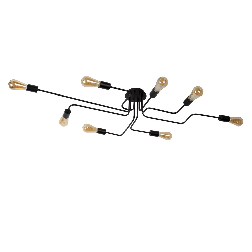Ceiling lamp Lester 8-light black