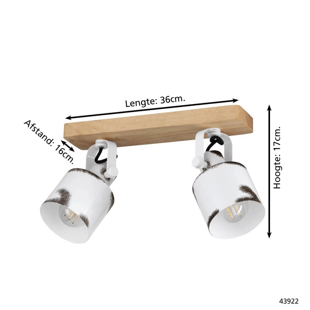 Retro ceiling spotlight Kilburn 2-light Eglo 9002759439224
