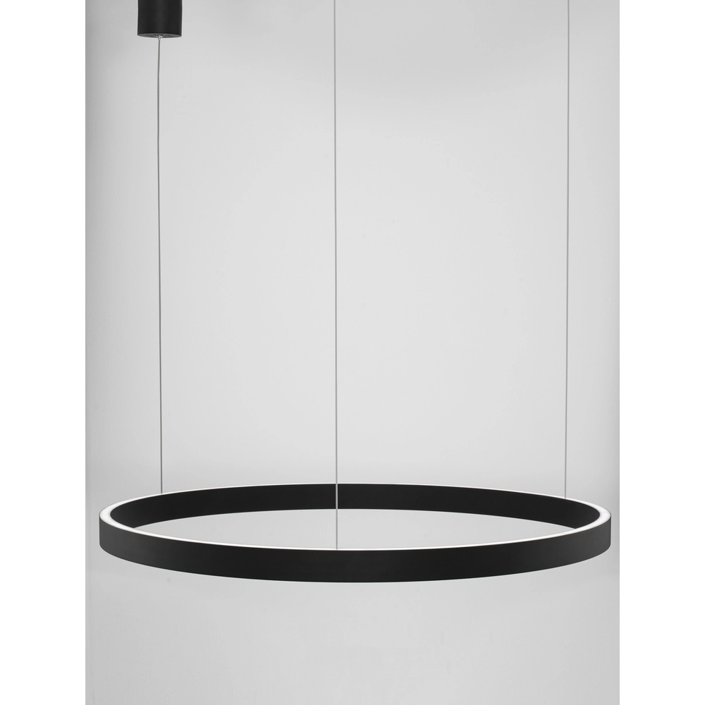 Black pendant lamp Elowen design Ø 80cm