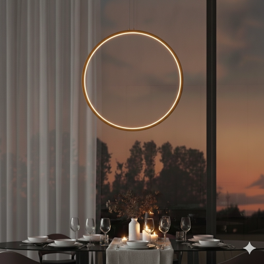 Round pendant lamp Change Ø 60cm gold