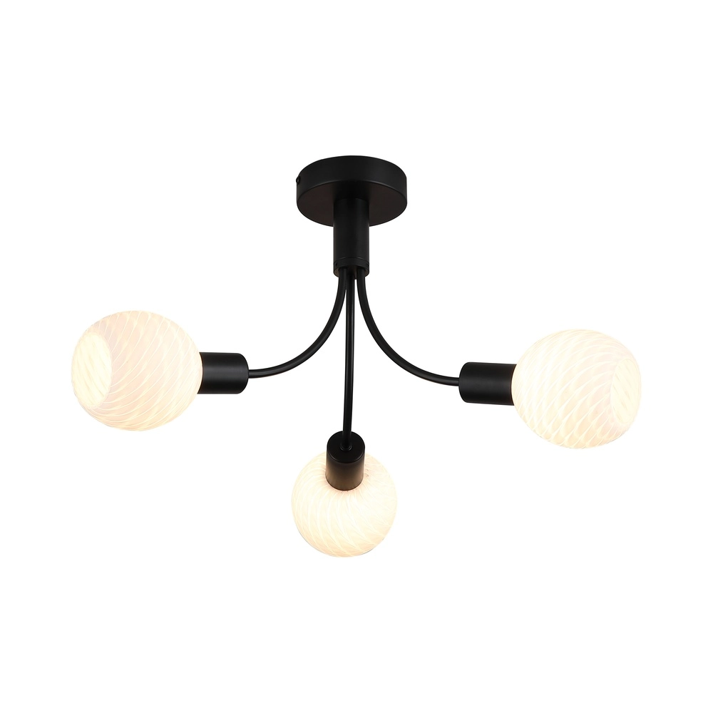 Ceiling lamp Nova black 3-lights