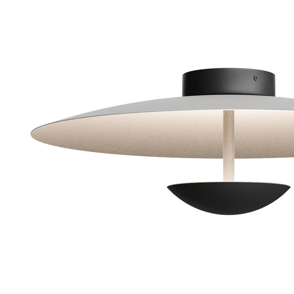 Ceiling lamp 16cm Scala Ø 45cm black with nickel Masterlight 8718121397436