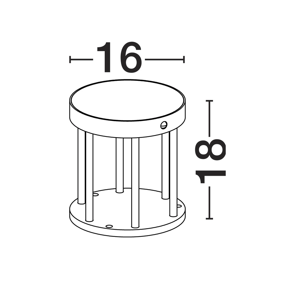 Solar garden lamp Aigo anthracite 18cm Lyora 5212017449429